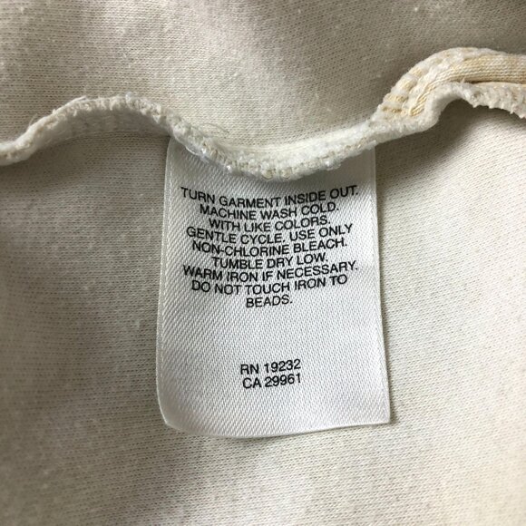 Alfred Dunner Floral Embroidered Top XL Square Neckline Short Sleeve Beaded - Picture 9 of 9